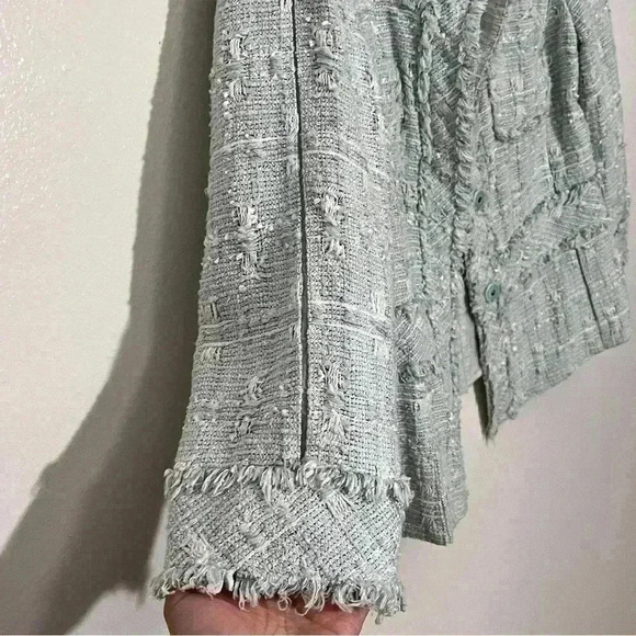 LAFAYETTE 148 NEW YORK Light Blue Tweed blazer | size 8P - Picture 5 of 5